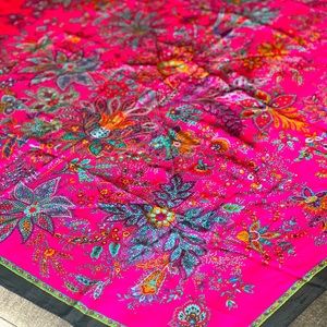 Bill Blass 34” square silk scarf